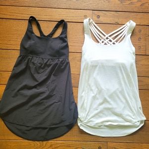 2 lululemon built in bra tanks